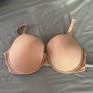 38DD Pink Sparkly VS Tshirt Push-up Full Coverage Bra EUC